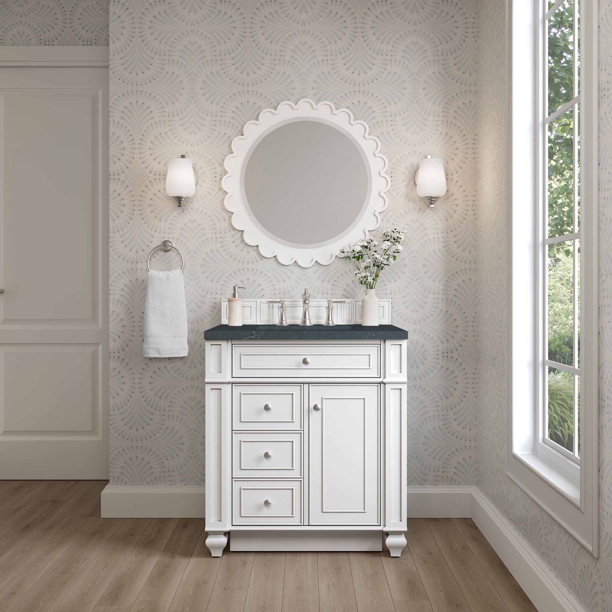 James Martin Bristol 30" Single Bathroom Vanity, Bright White, view 29