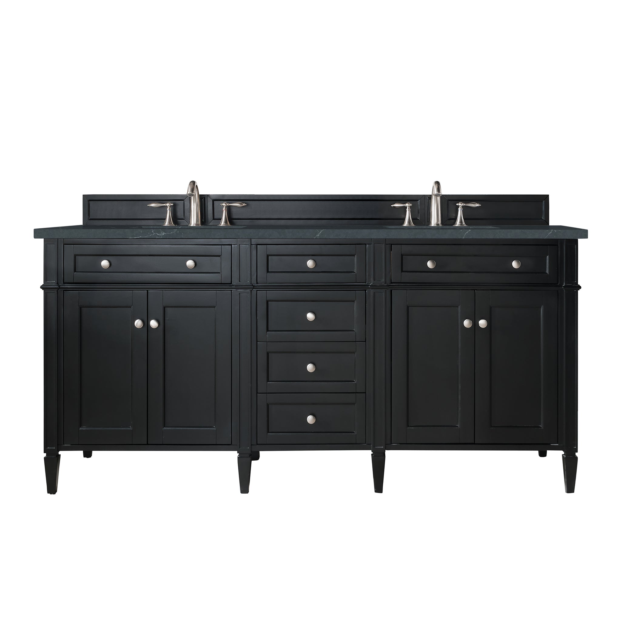 James Martin Brittany 72" Double Bathroom Vanity, Black Onyx, view 34