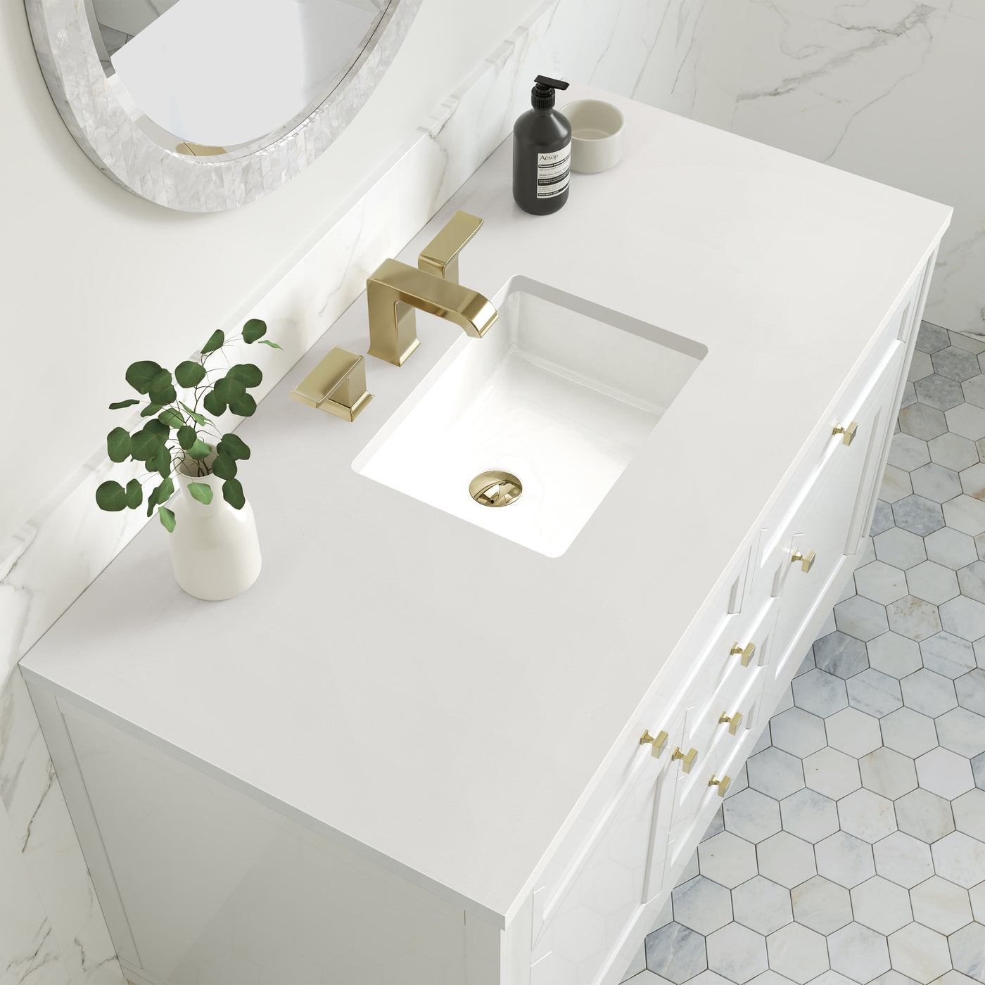 James Martin Chicago 48" Single Bathroom Vanity, Glossy White, view 37