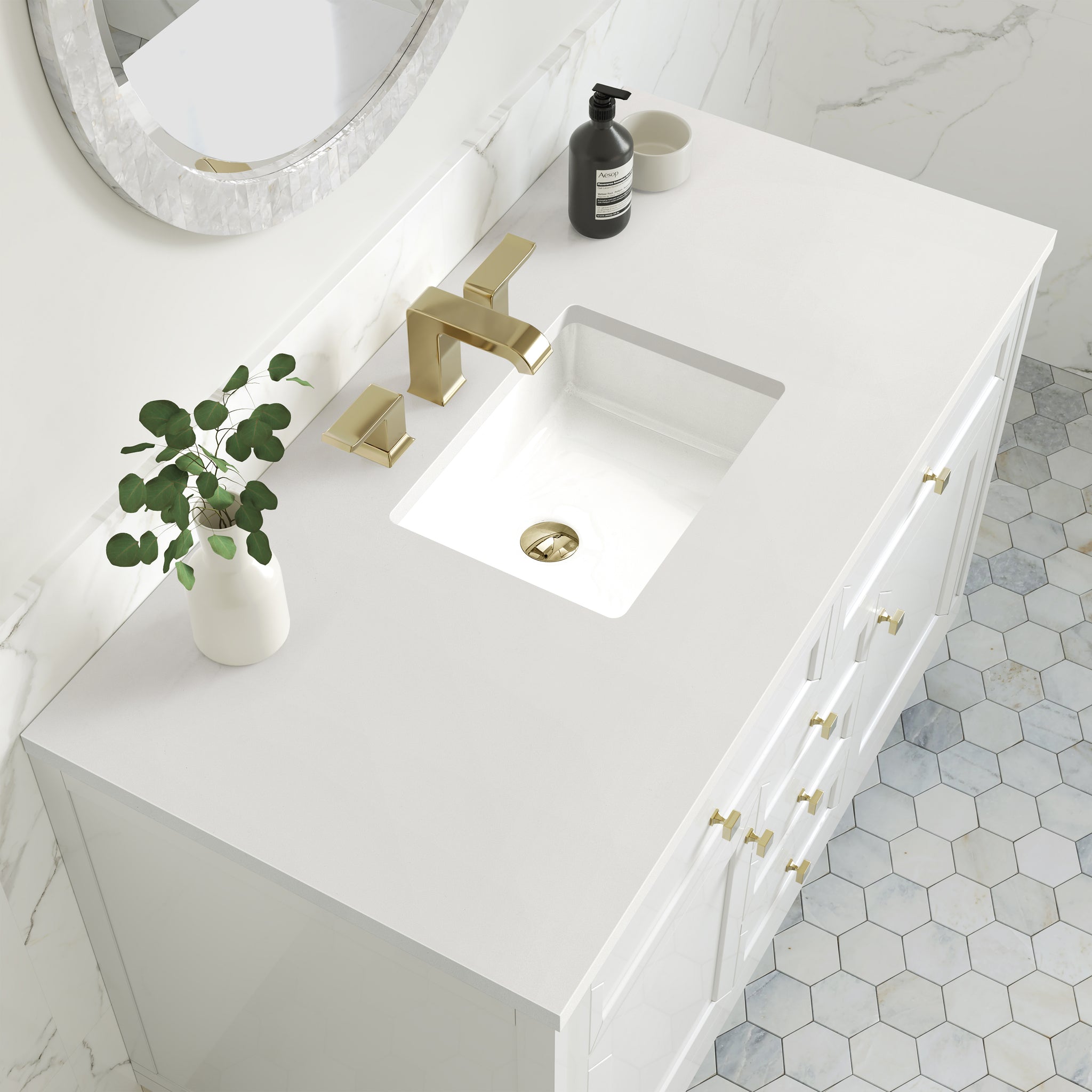 James Martin Chicago 48" Single Bathroom Vanity, Glossy White, view 37