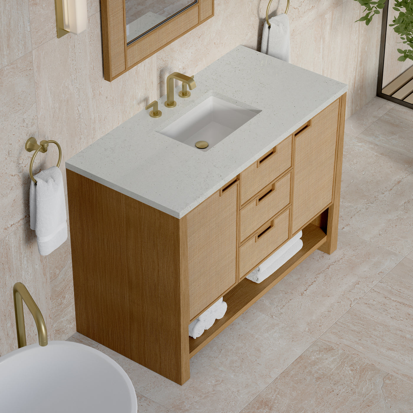 James Martin Solene 48" Single Bathroom Vanity, Seaside Oak, view 26