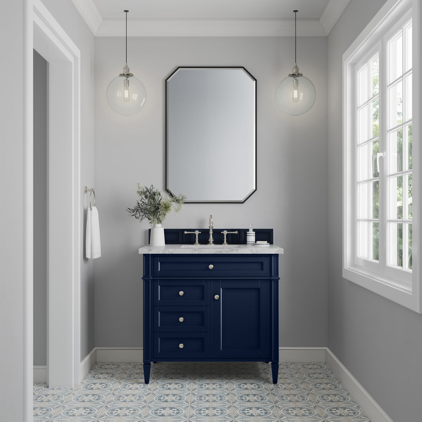 James Martin Brittany 36" Single Bathroom Vanity, Victory Blue, view 25
