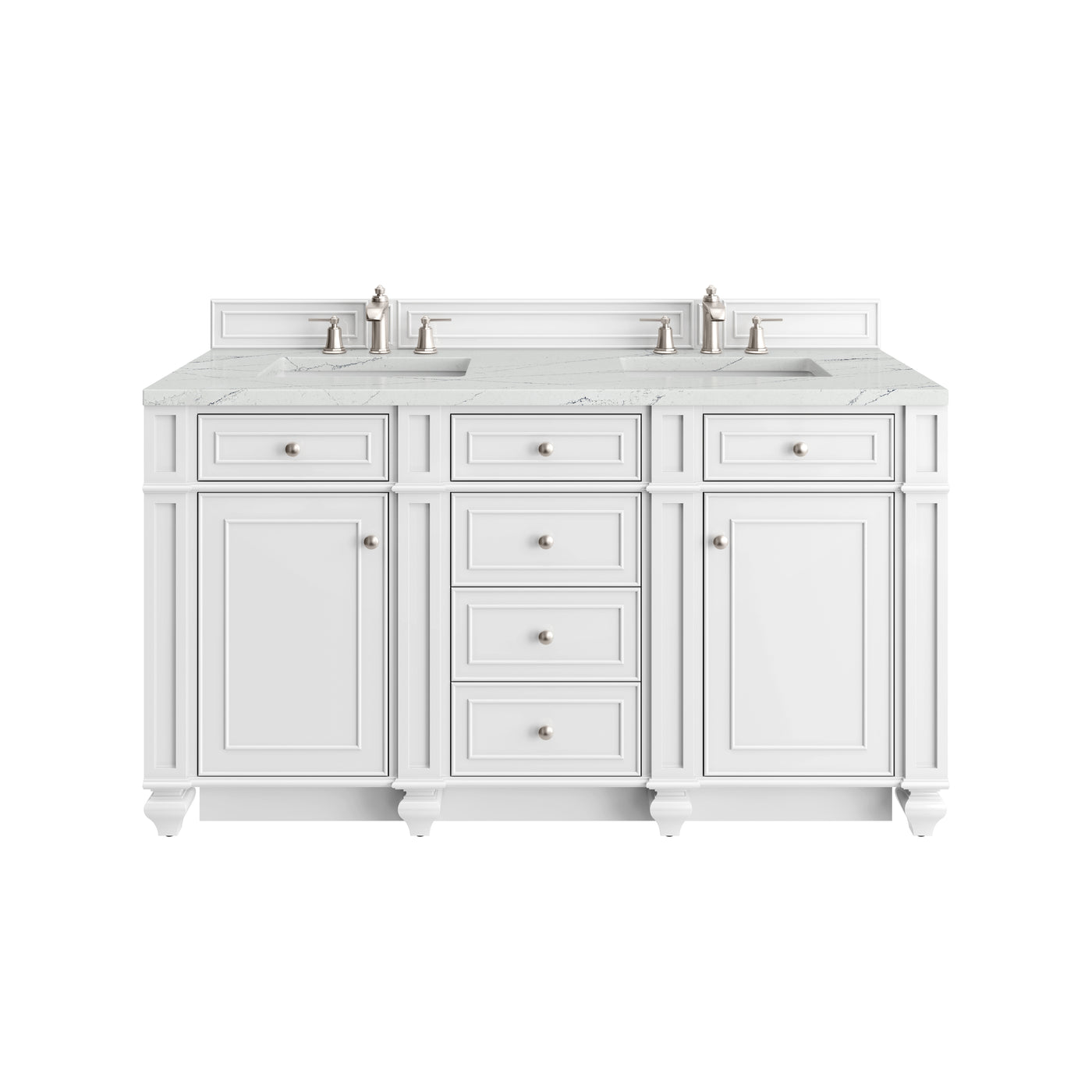 James Martin Bristol 60" Double Bathroom Vanity, Bright White, view 31