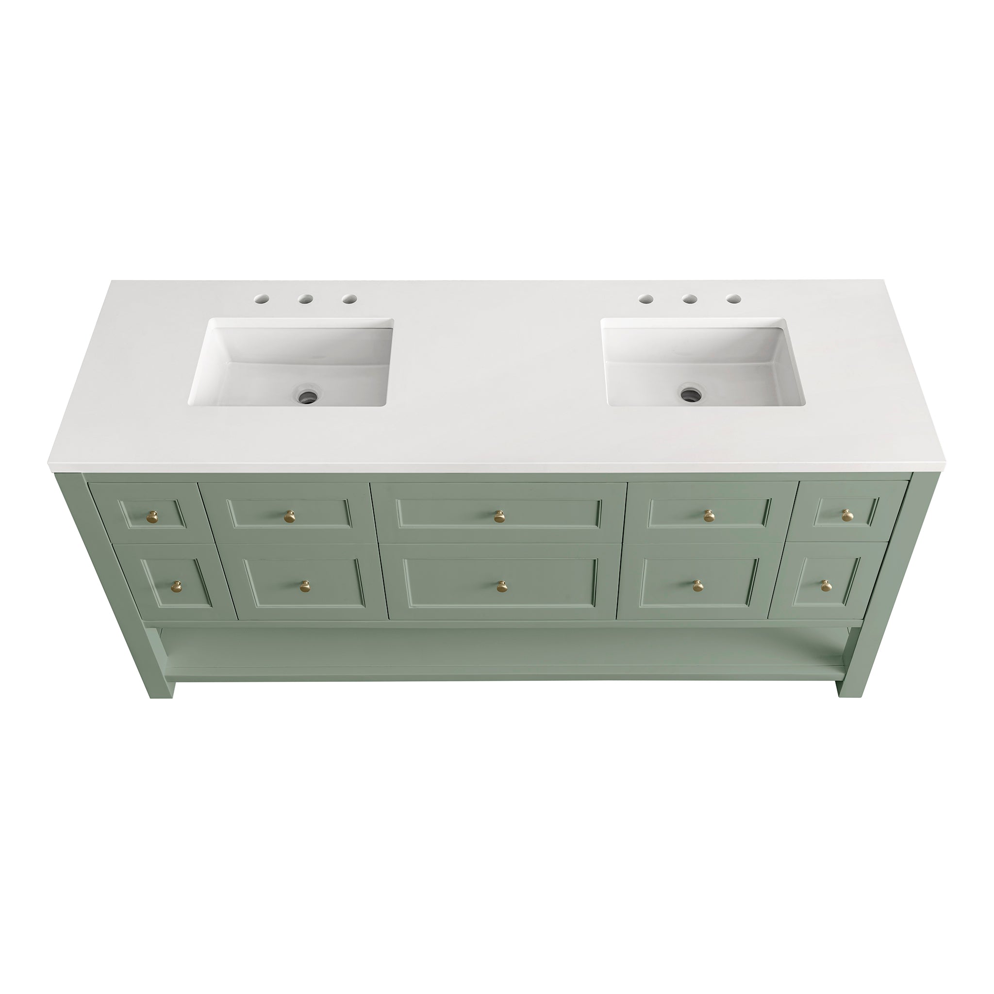 James Martin Breckenridge 72" Double Bathroom Vanity, Smokey Celadon, view 12