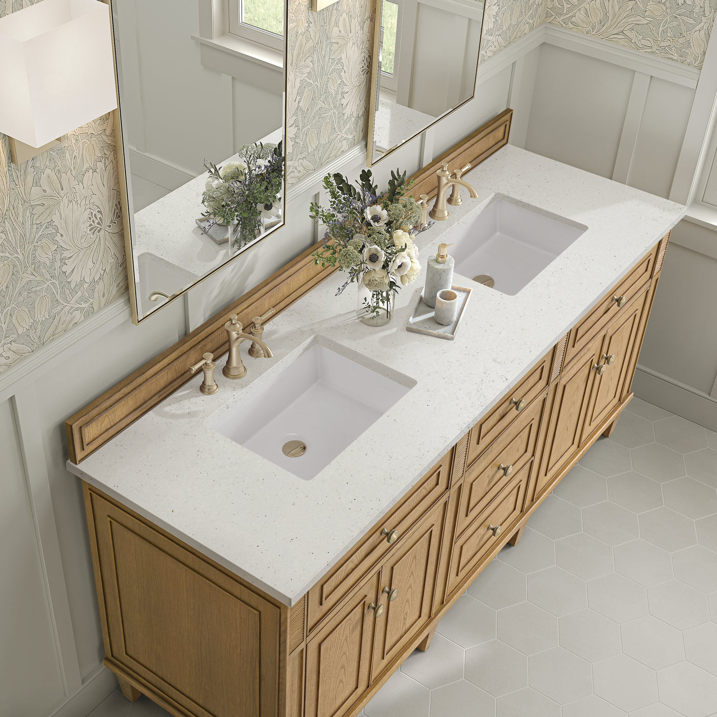 James Martin Lorelai 72" Double Bathroom Vanity, Light Natural Oak, view 32