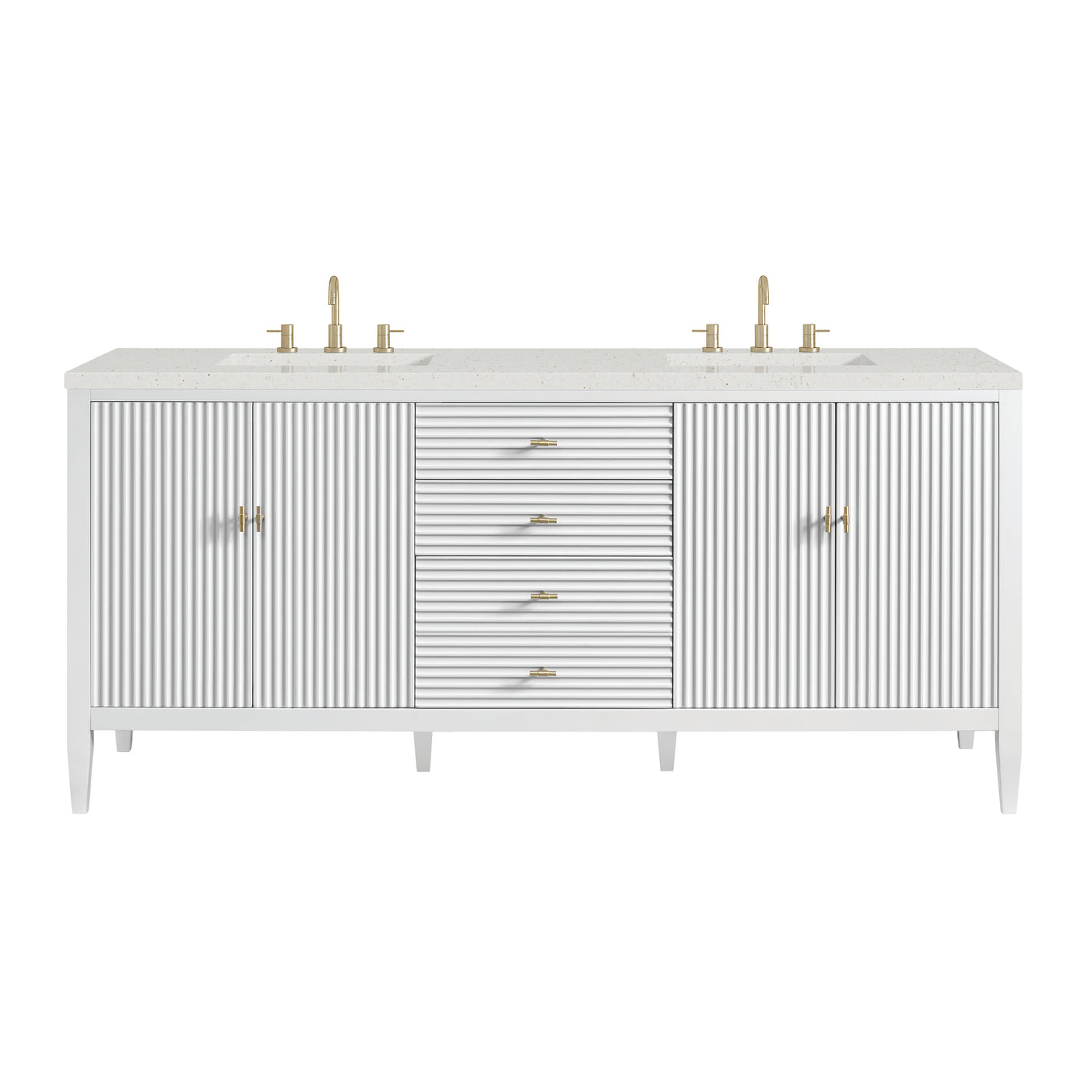 James Martin Myrrin 72" Double Bathroom Vanity, Bright White, view 31
