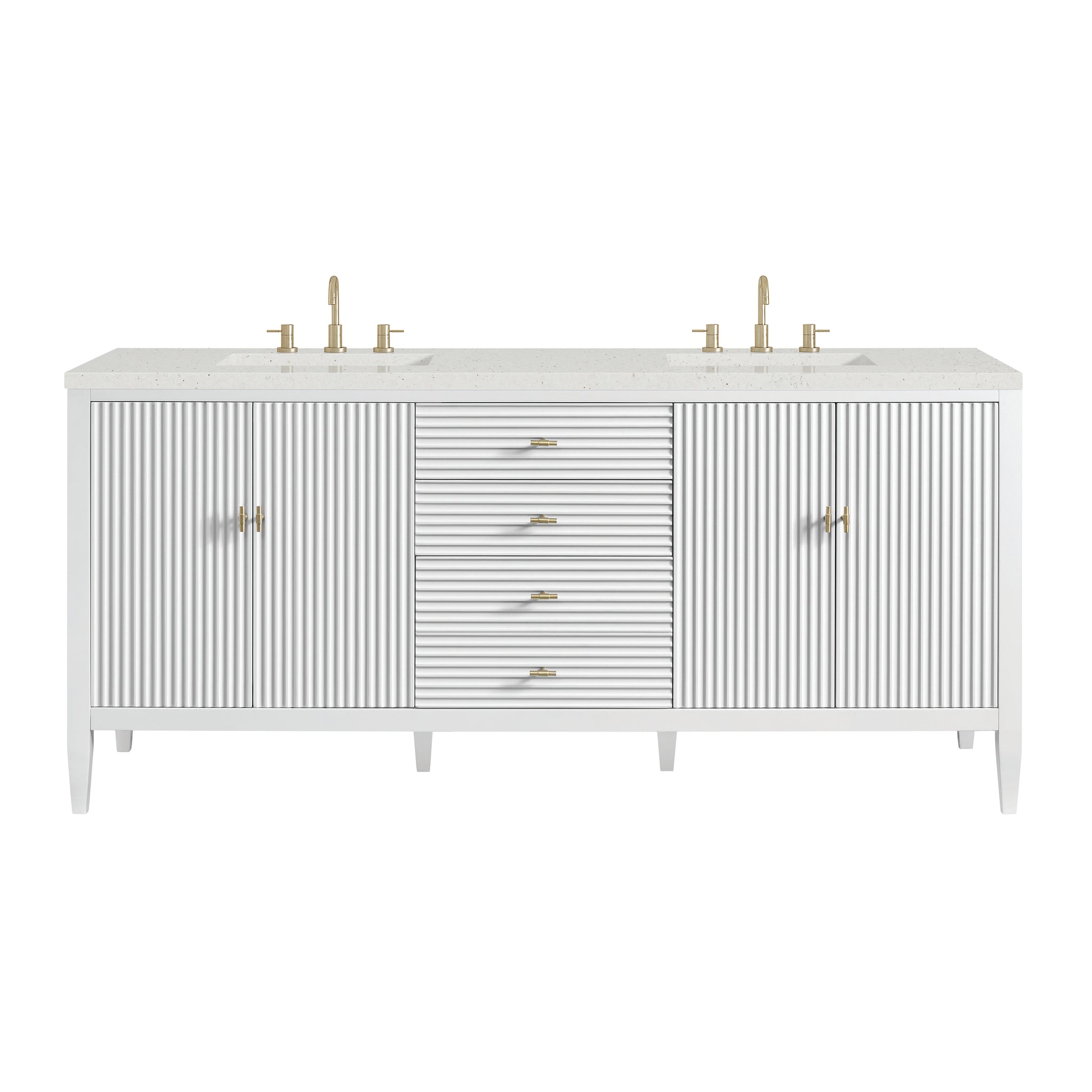 James Martin Myrrin 72" Double Bathroom Vanity, Bright White, view 31