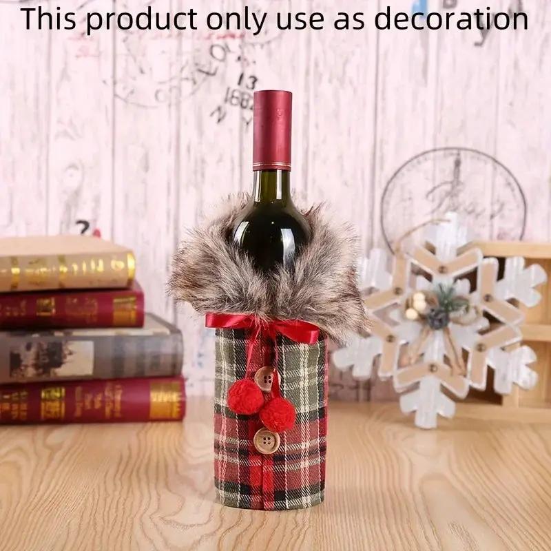 Velvet Red Wine Bottle Cover for Christmas by House Of Avana