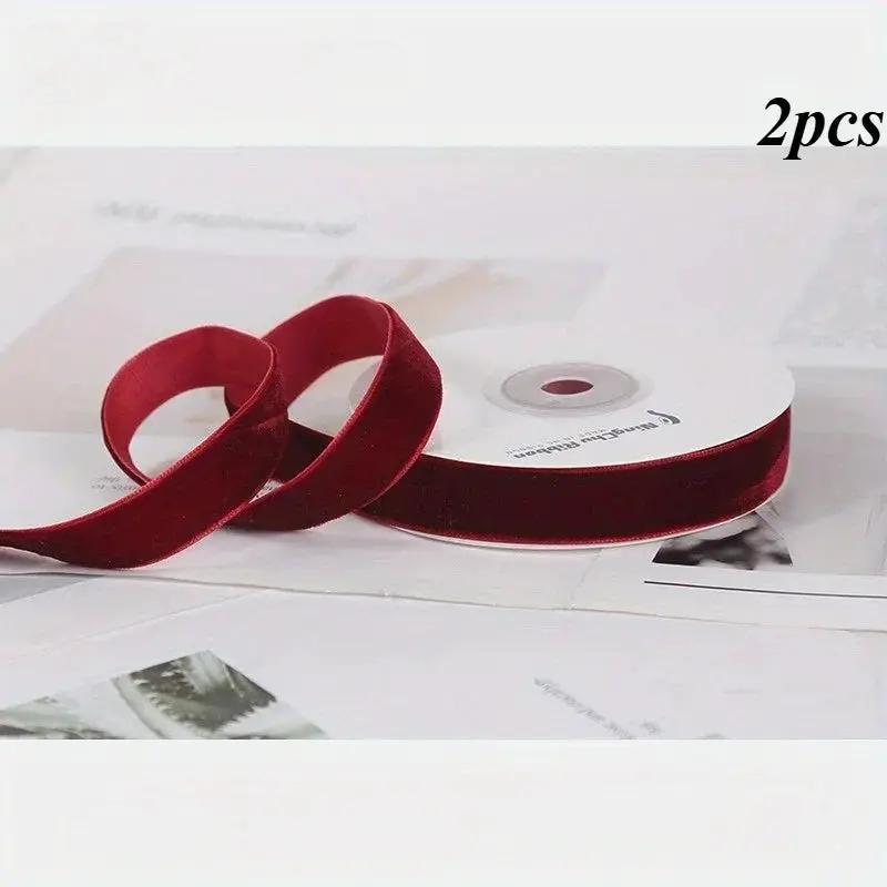Velvet Ribbon 2 Rolls 4.48m Length for Gift Wrapping by House Of Avana