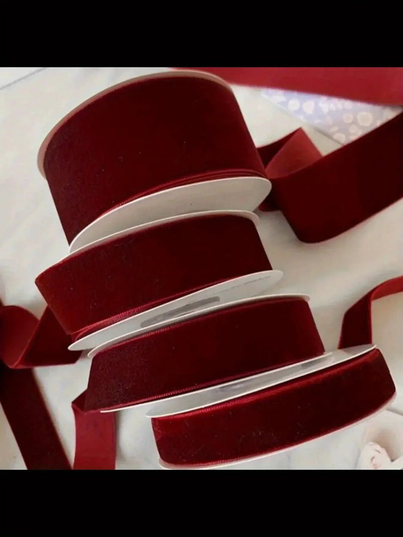 Velvet Ribbon 2 Rolls 4.48m Length for Gift Wrapping by House Of Avana