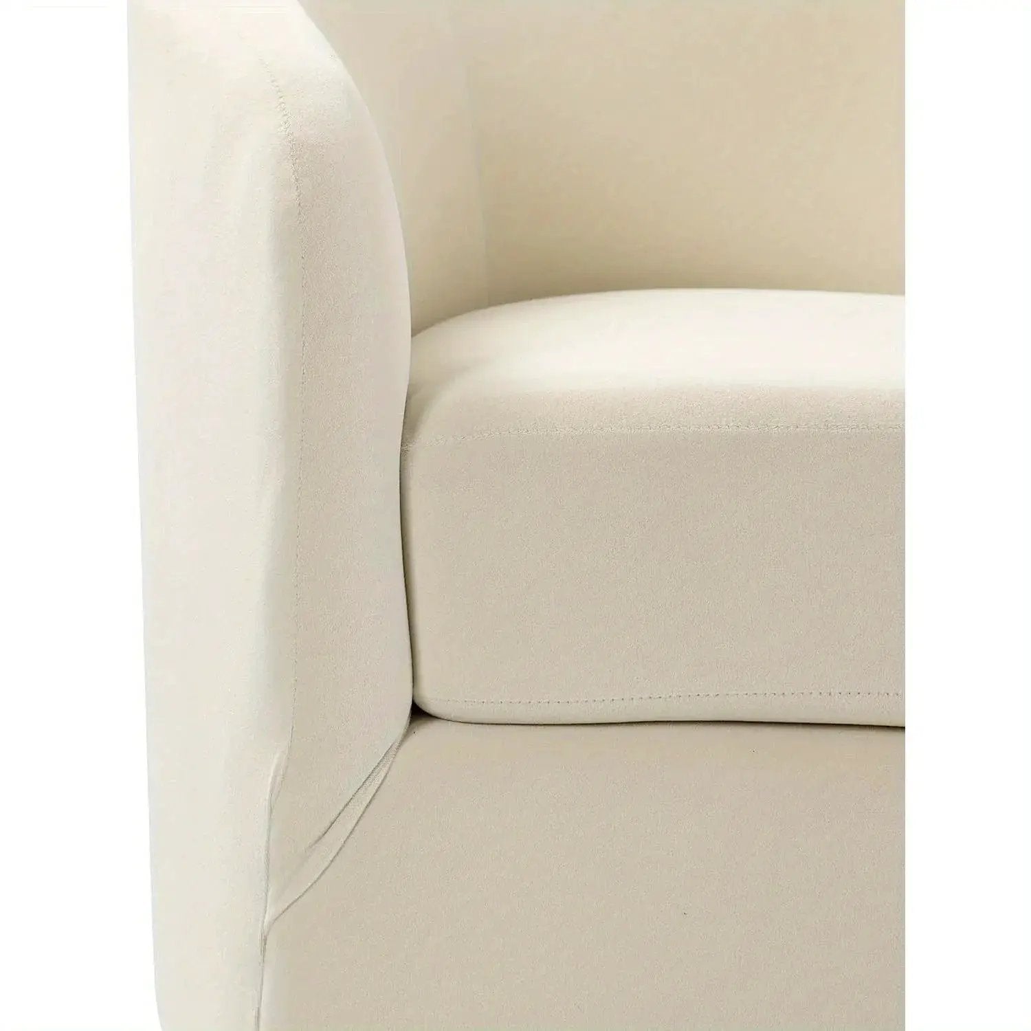 Velvet Swivel Accent Chair with Golden Metal Base by House Of Avana