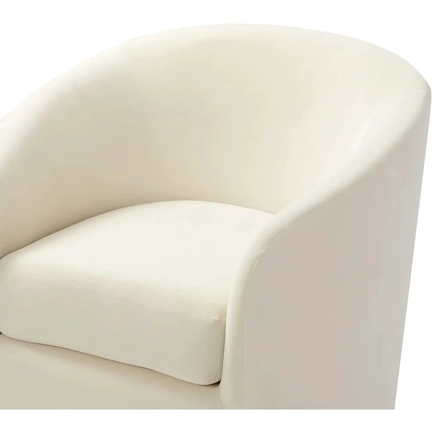 Velvet Swivel Accent Chair with Golden Metal Base by House Of Avana