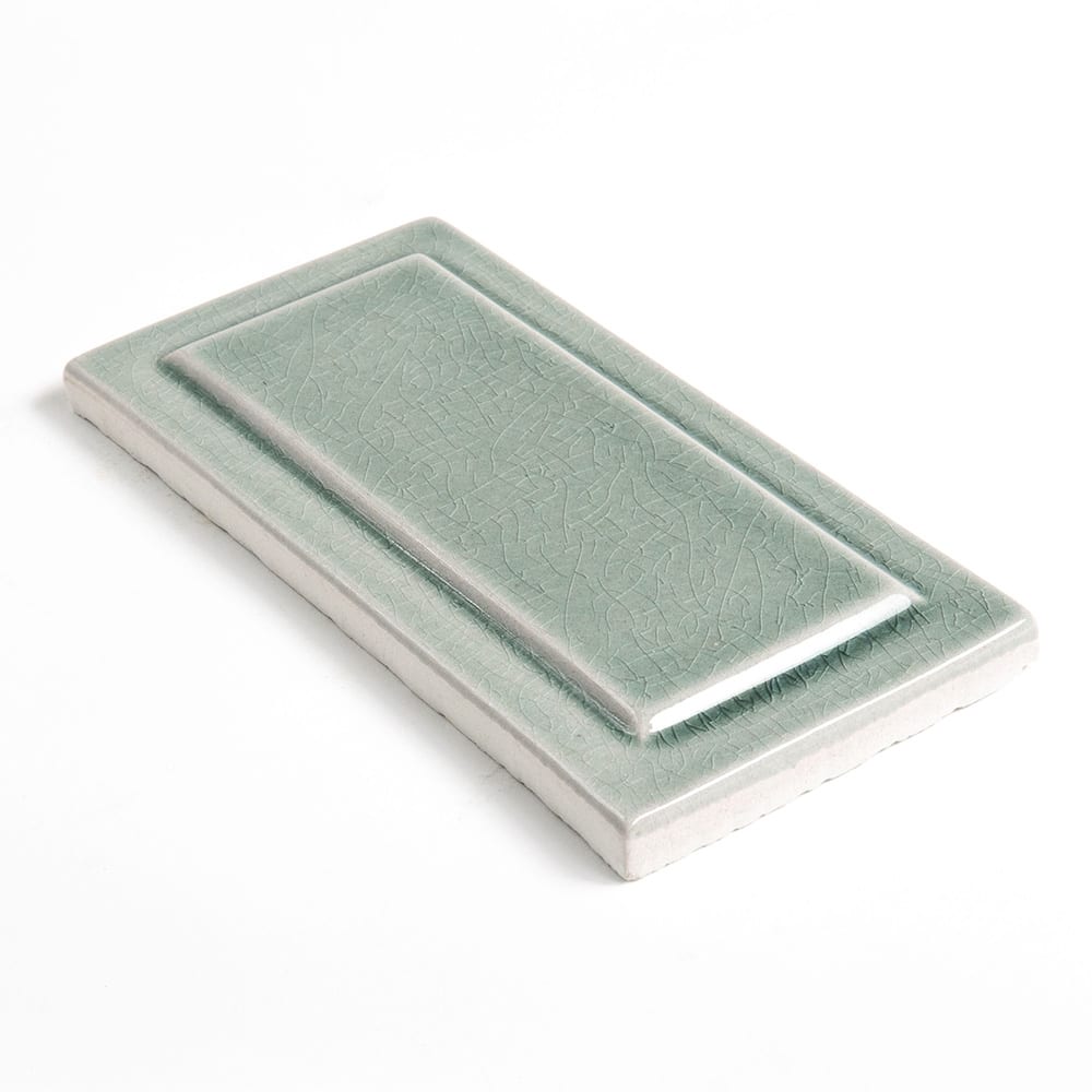 Verdant Crackled Ennis Ceramic Accent Tiles 3x6 Ceramic Crackled 6x6 Accent Tiles — 2