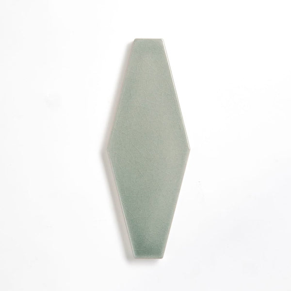 Verdant Crackled Longest Hexagon Ceramic Tiles 3x8