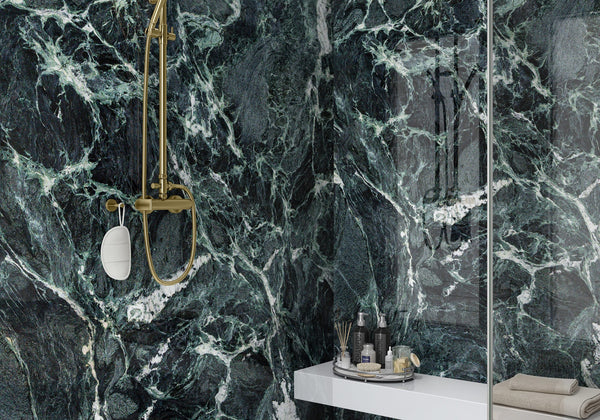 Verde Alpi Polished Marble Slab Random 1 1/4 room scene