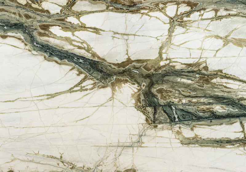 Verde Statuary Polished Marble Slab Random