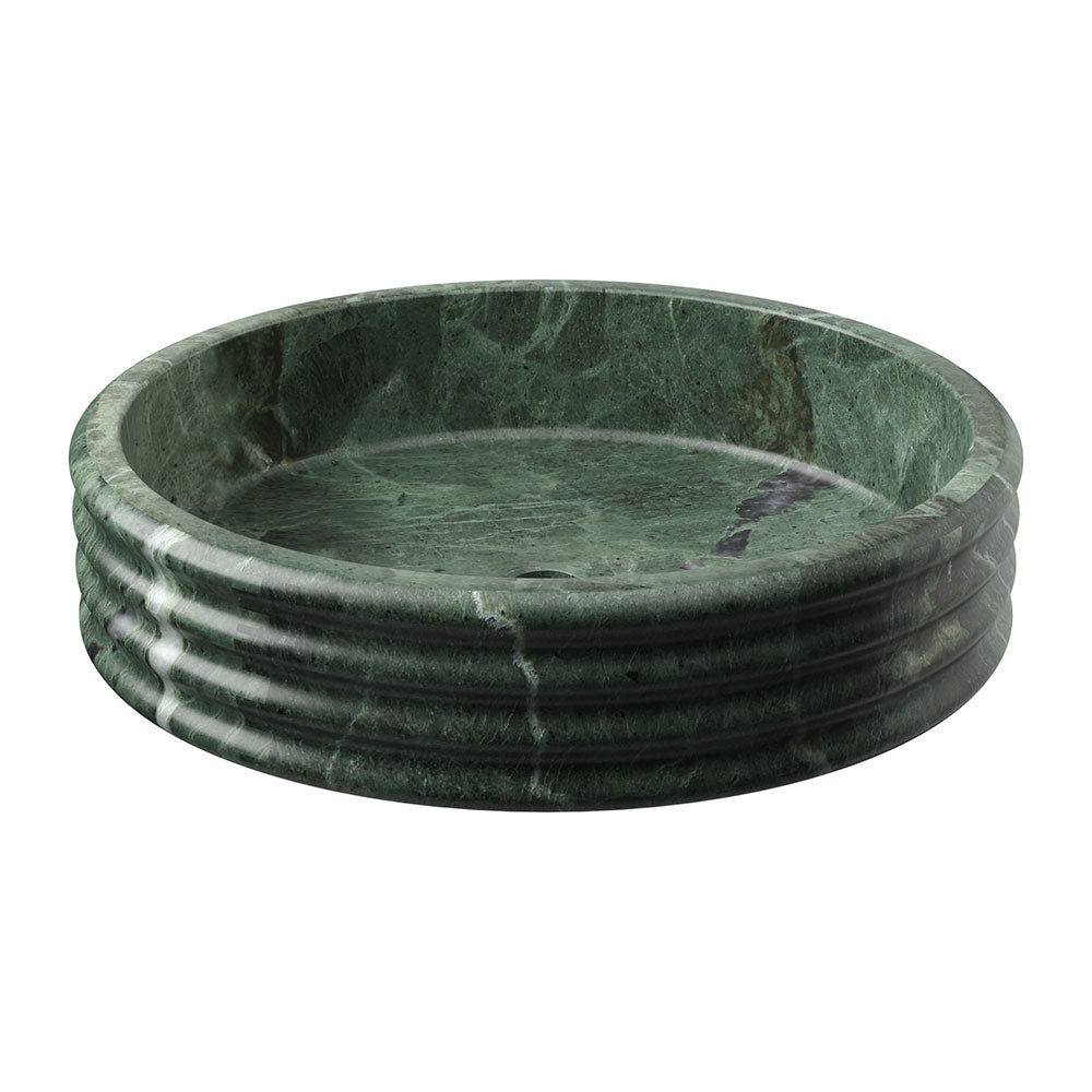 Verde Tia Honed Fluted Marble Sink 18x6 Marble Honed 6x24 Sink