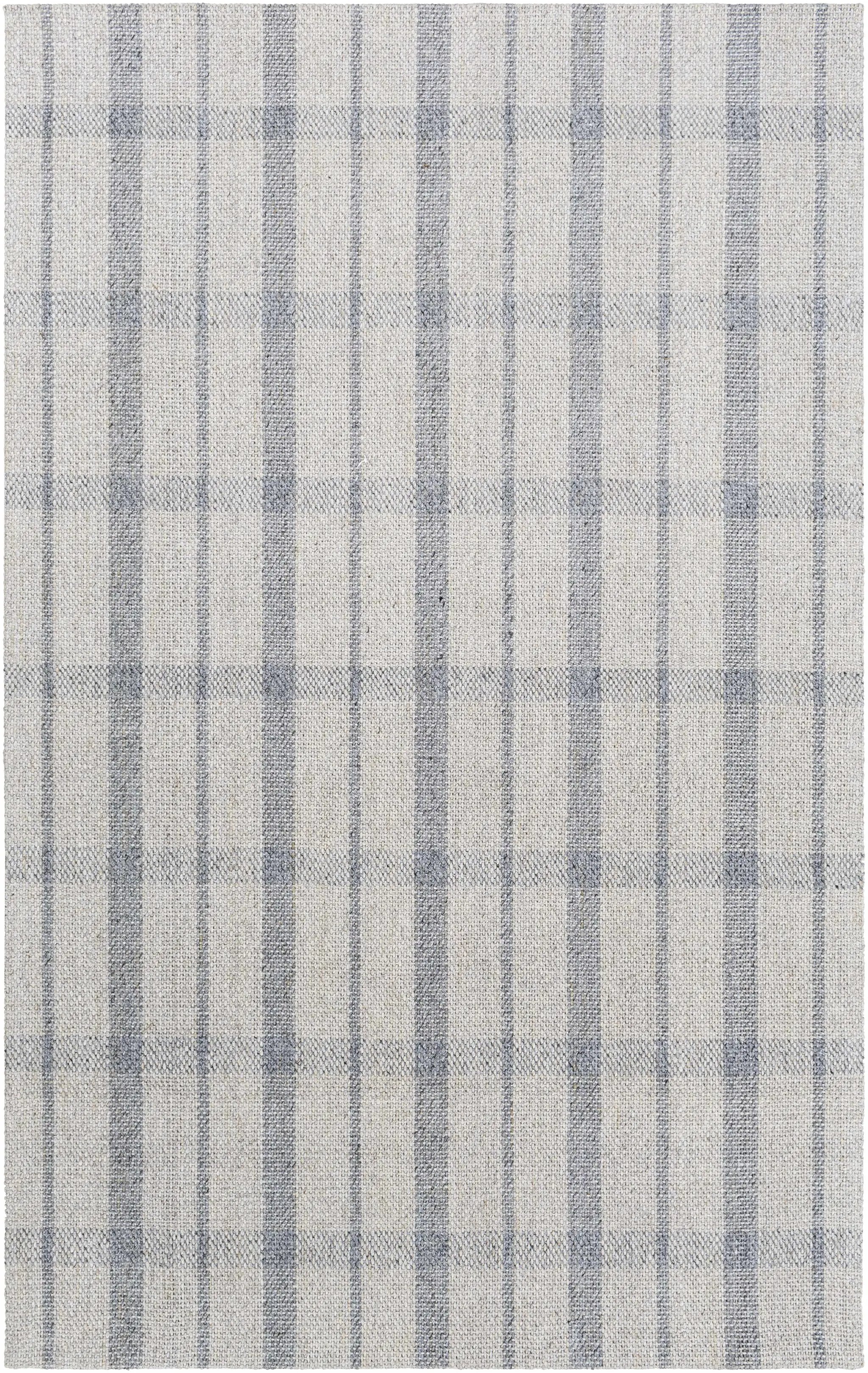 Verdon Light Gray Plaid Rug by Boutique Rugs
