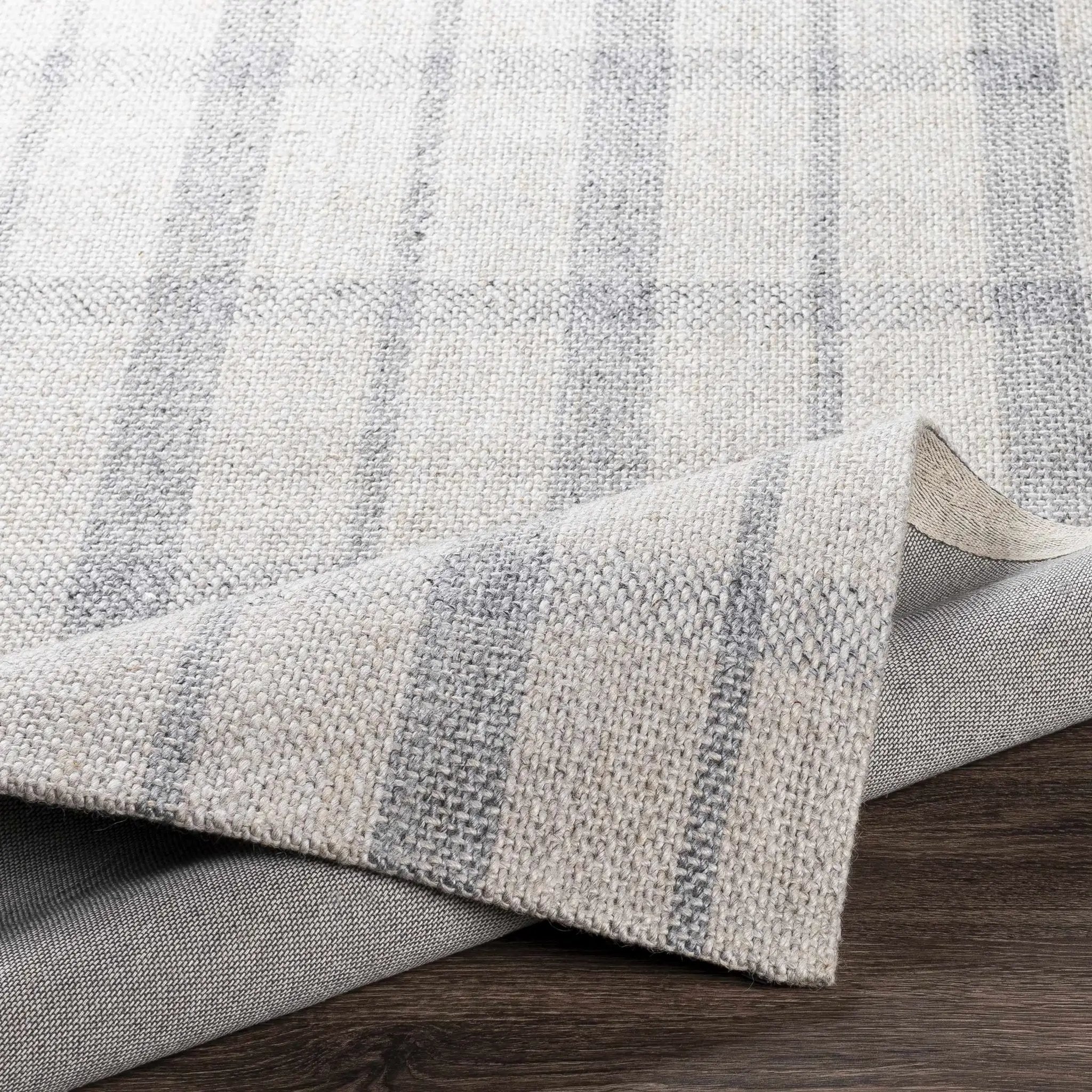 Verdon Light Gray Plaid Rug by Boutique Rugs