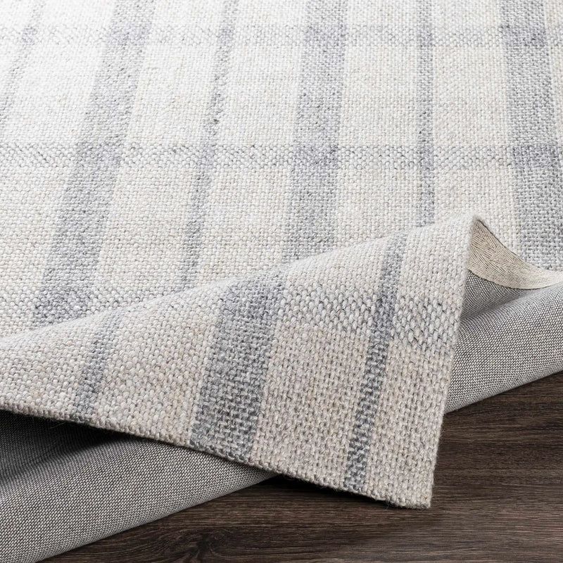 Verdon Light Gray Plaid Rug by Boutique Rugs