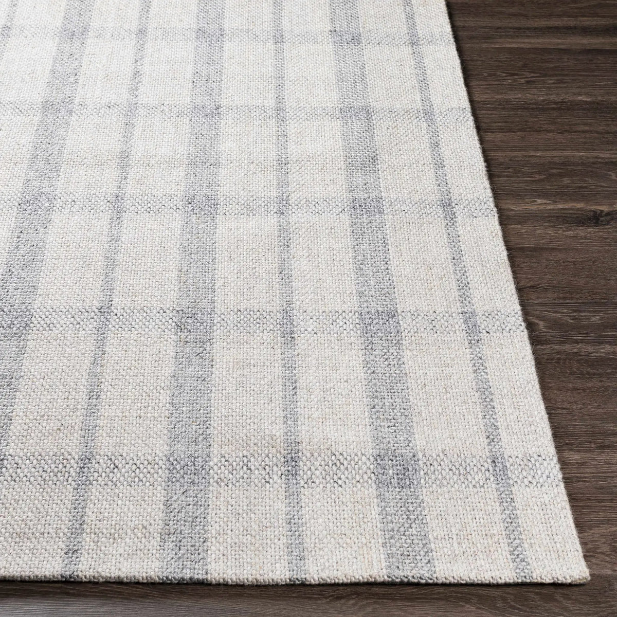 Verdon Light Gray Plaid Rug, photo 7 of 7