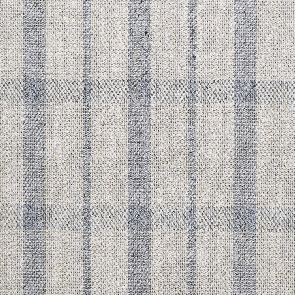 Verdon Light Gray Plaid Rug, sample swatch