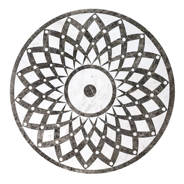 Versilys Multi Finish Round Marble Medallions 36x36