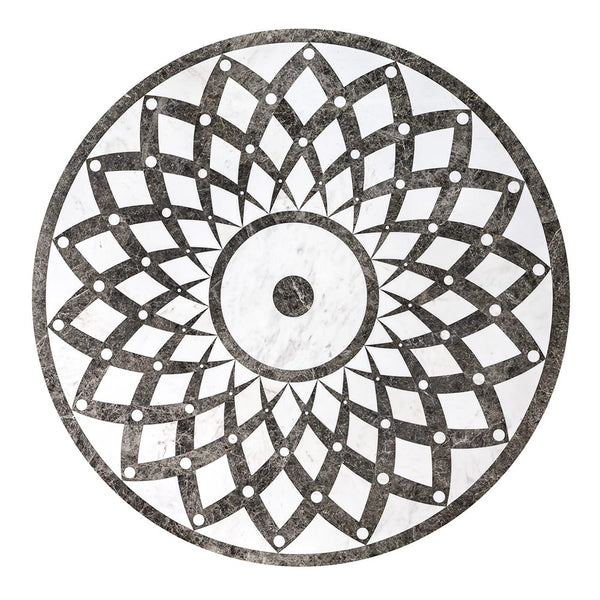 Versilys Multi Finish Round Marble Medallions 48x48