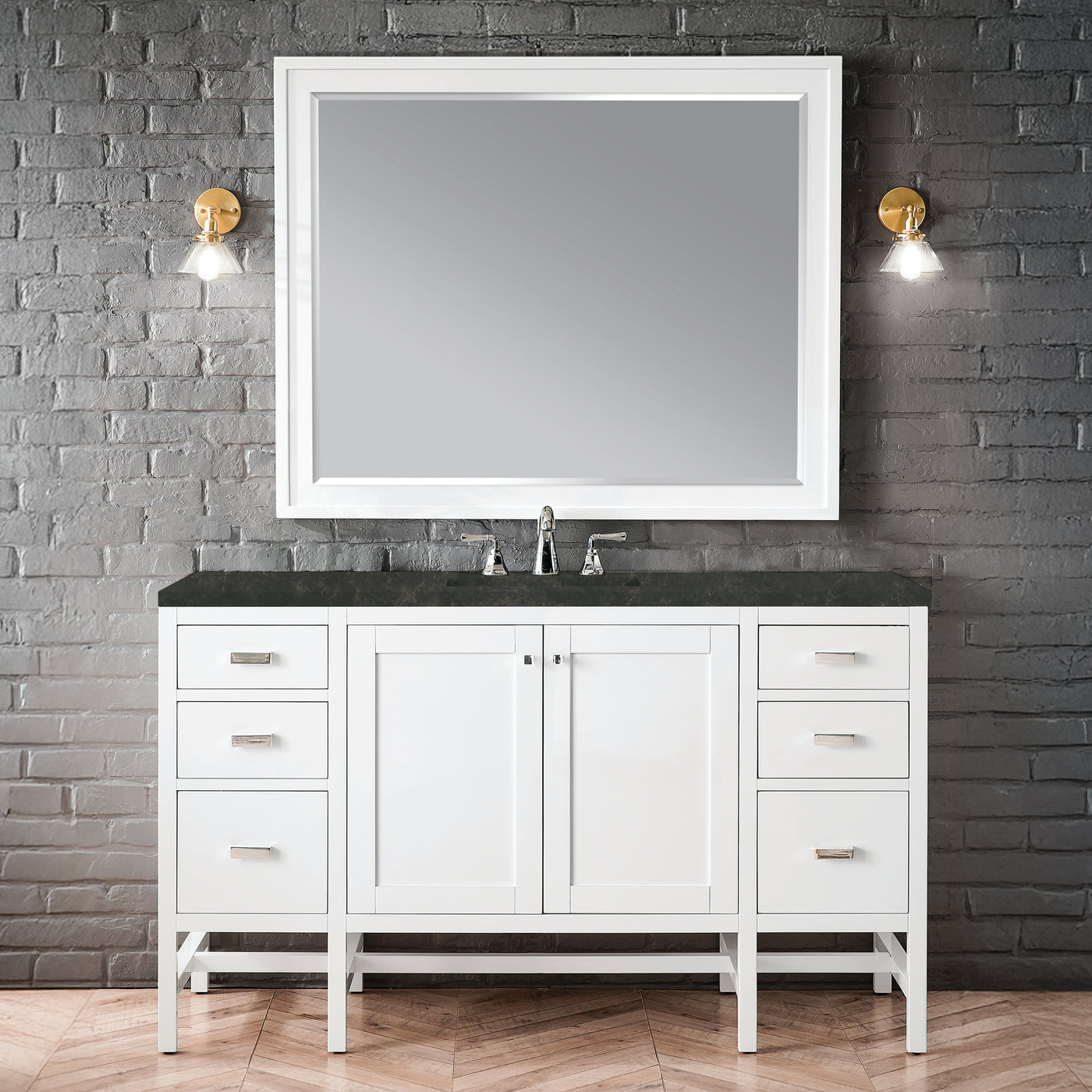 James Martin Addison 60" Single Bathroom Vanity, Glossy White, view 22