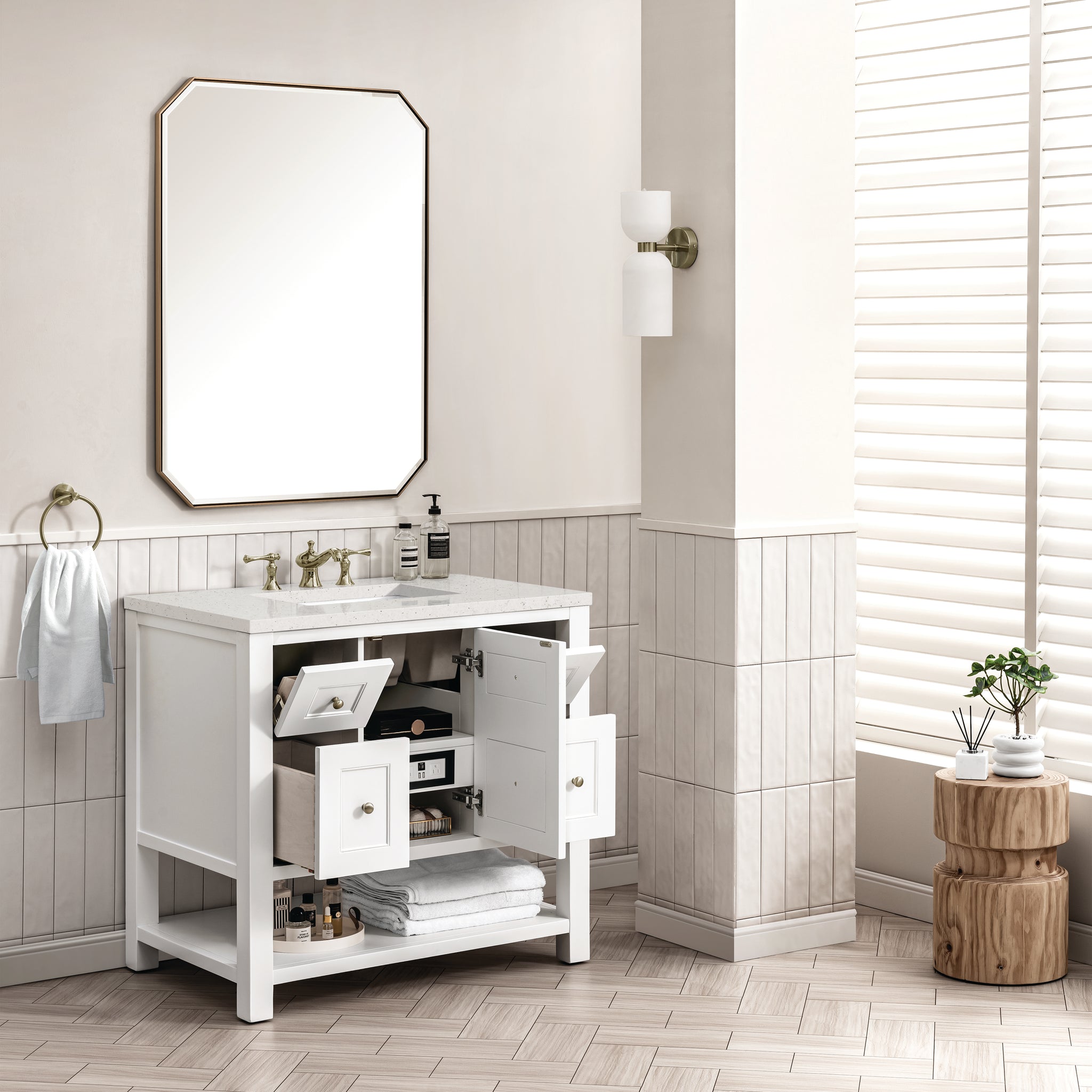 James Martin Breckenridge 36" Single Bathroom Vanity, Bright White, view 27