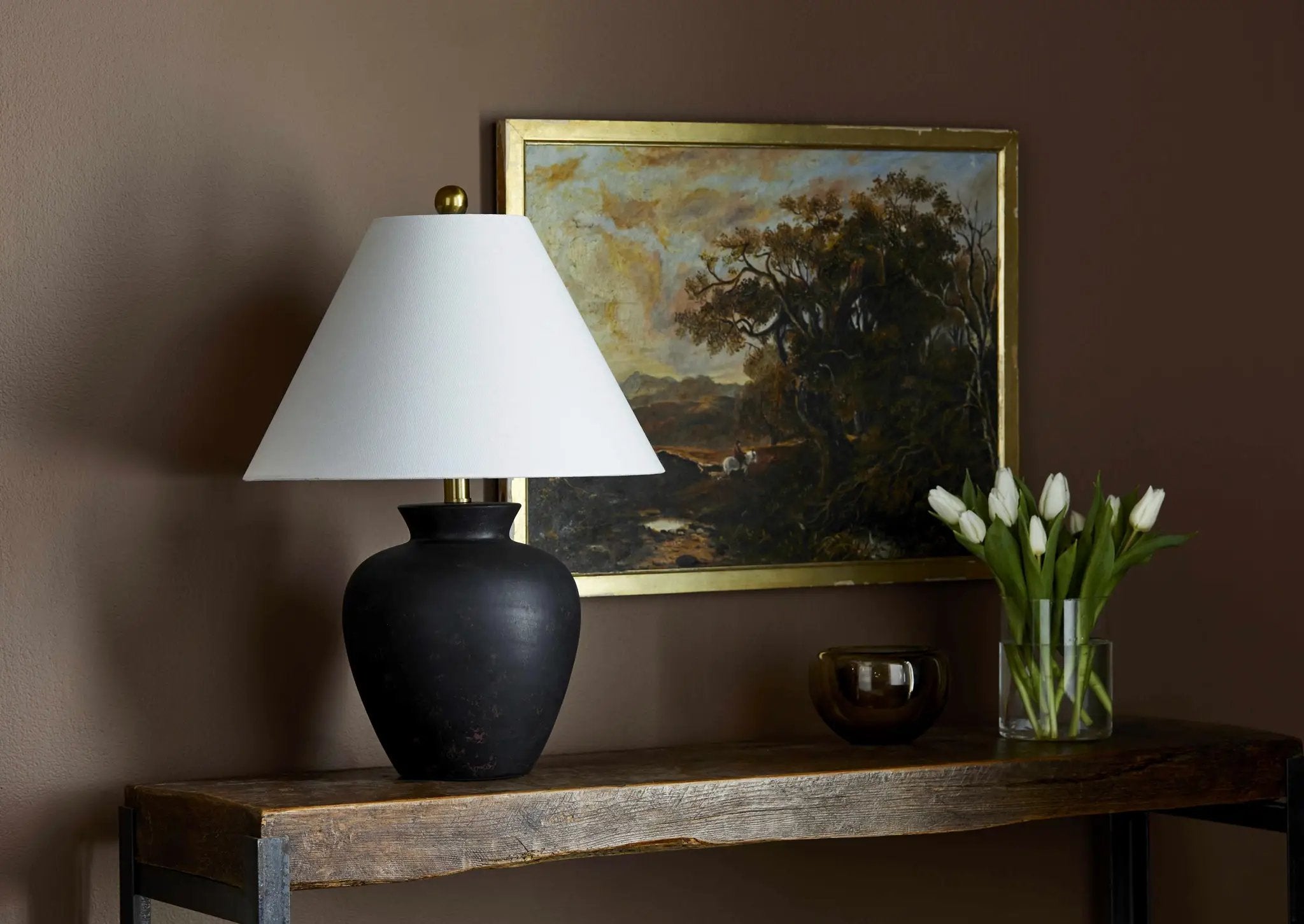 Valderrey Black Table Lamp by Boutique Rugs