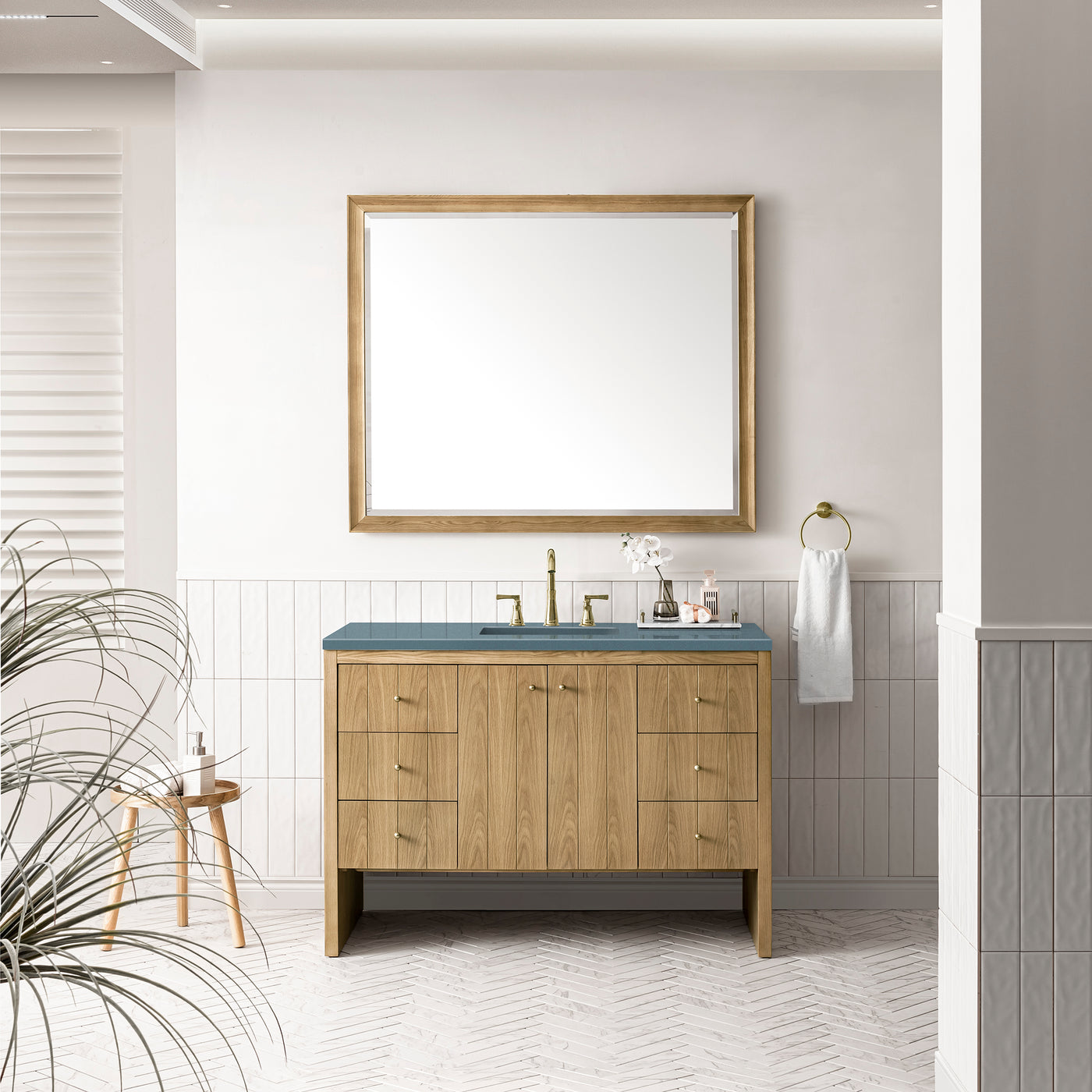 James Martin Hudson 48" Single Bathroom Vanity, Light Natural Oak, view 30