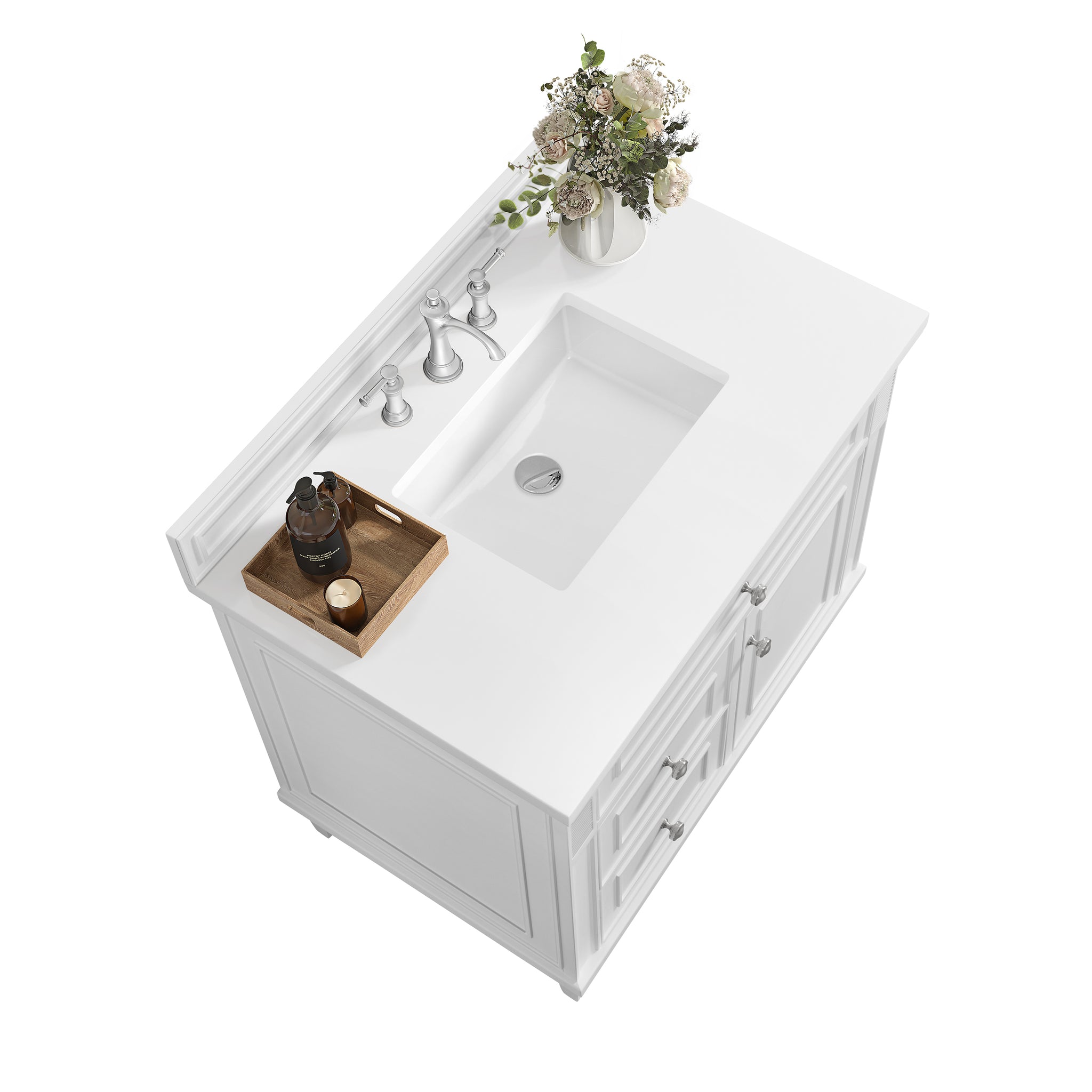 James Martin Lorelai 36" Single Bathroom Vanity, Bright White, view 37