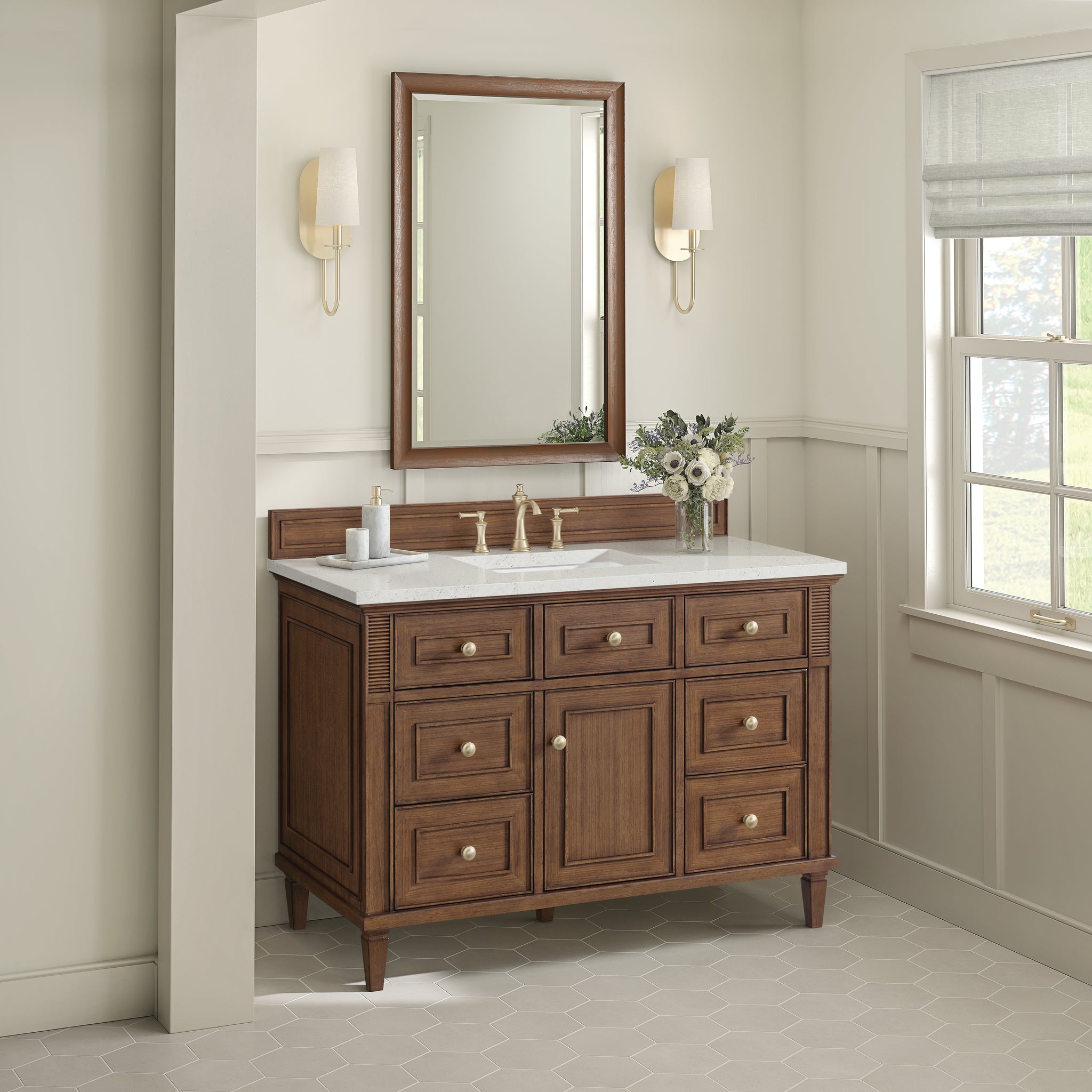James Martin Lorelai 48" Single Bathroom Vanity, Mid-Century Walnut, view 31