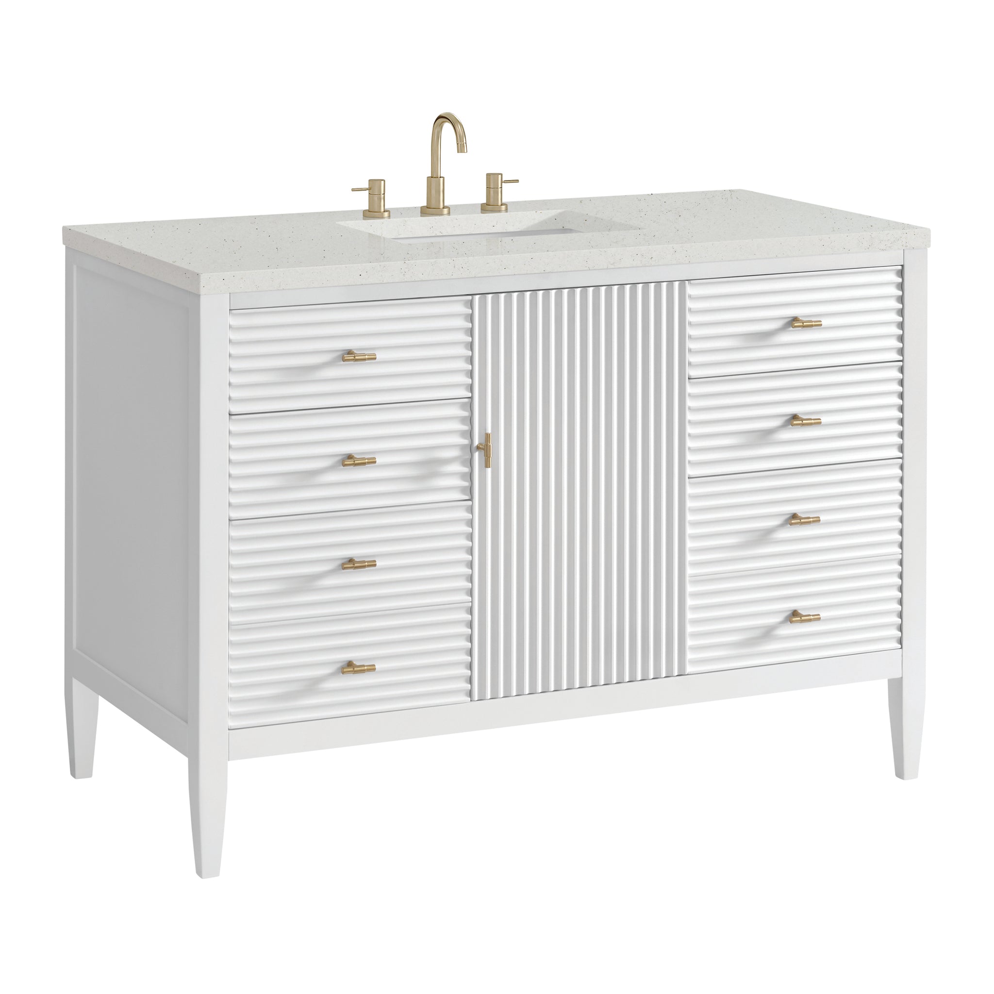 James Martin Myrrin 48" Single Bathroom Vanity, Bright White, view 36