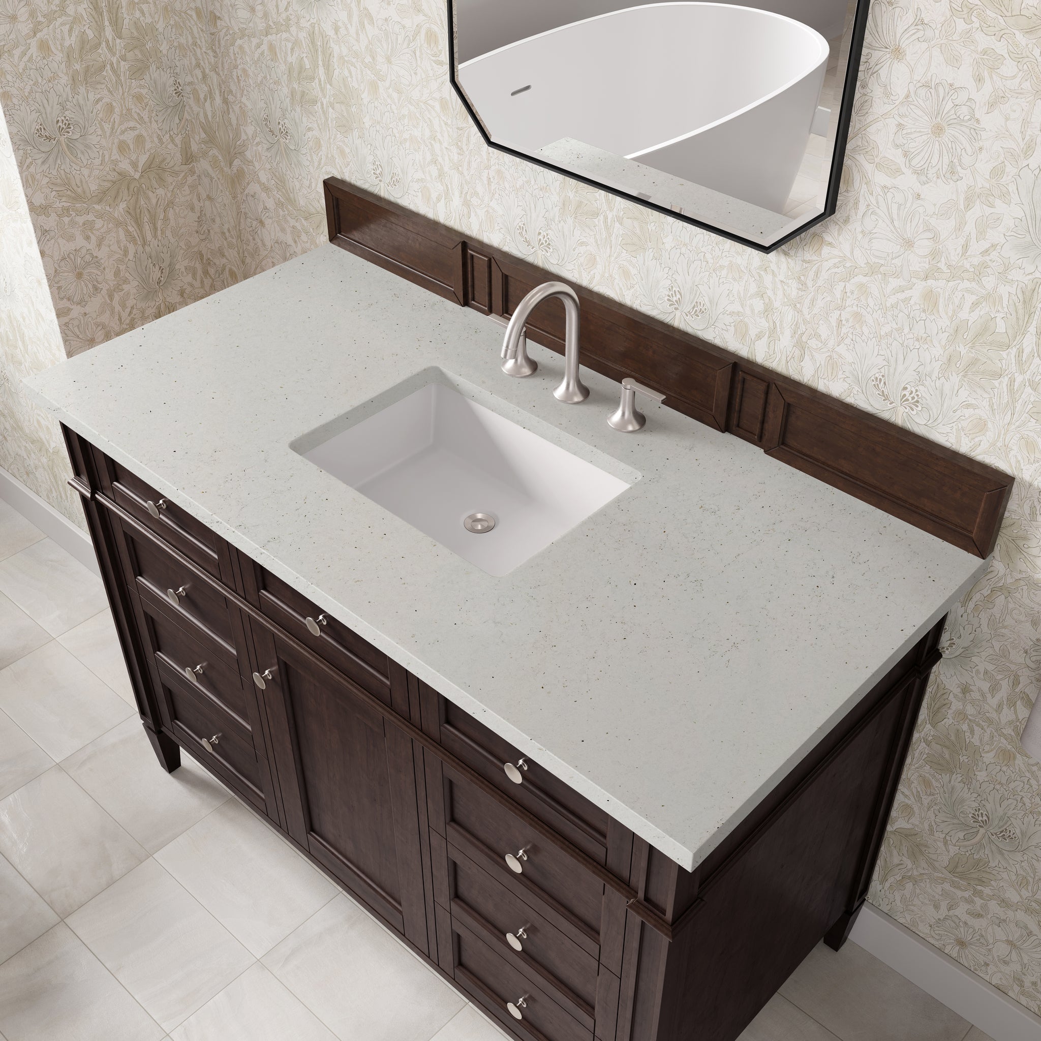 James Martin Brittany 48" Single Bathroom Vanity, Burnished Mahogany, view 29