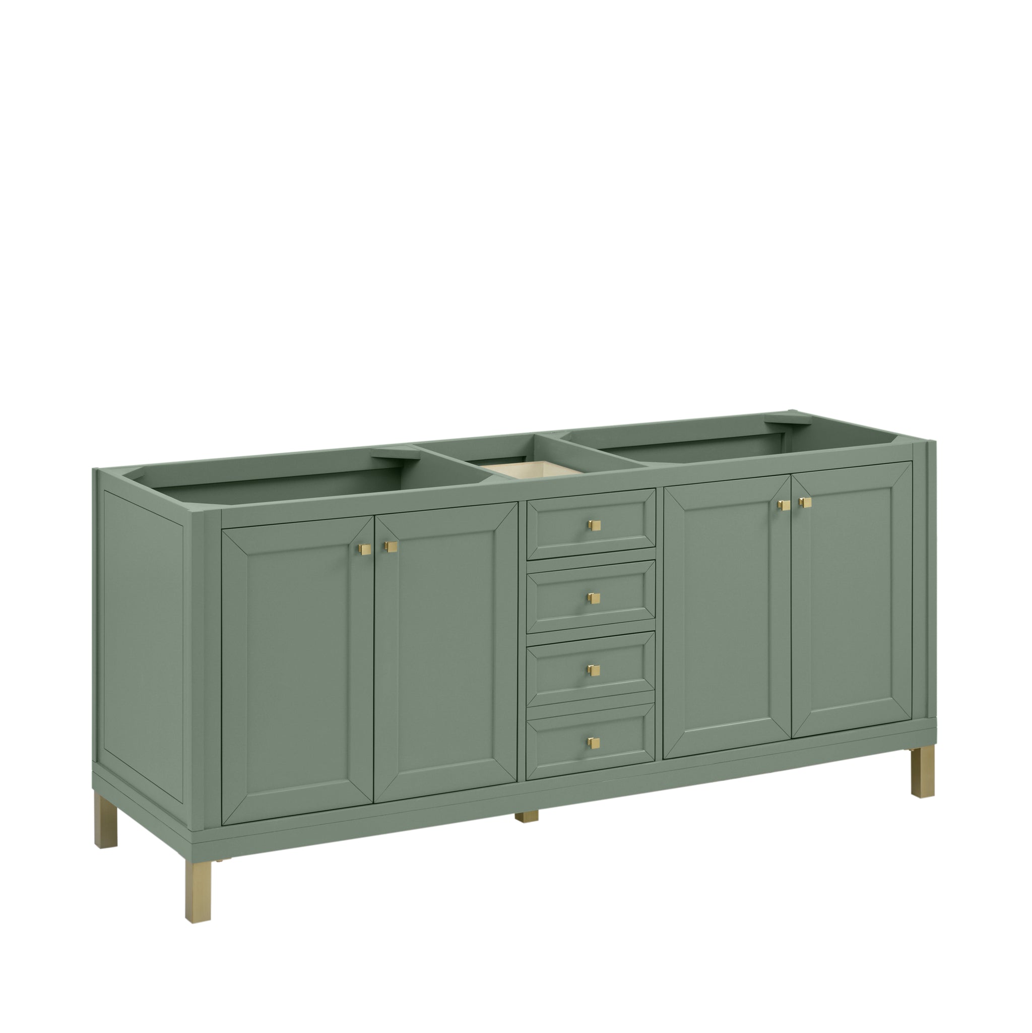 James Martin Chicago 72" Double Bathroom Vanity, Smokey Celadon, view 17