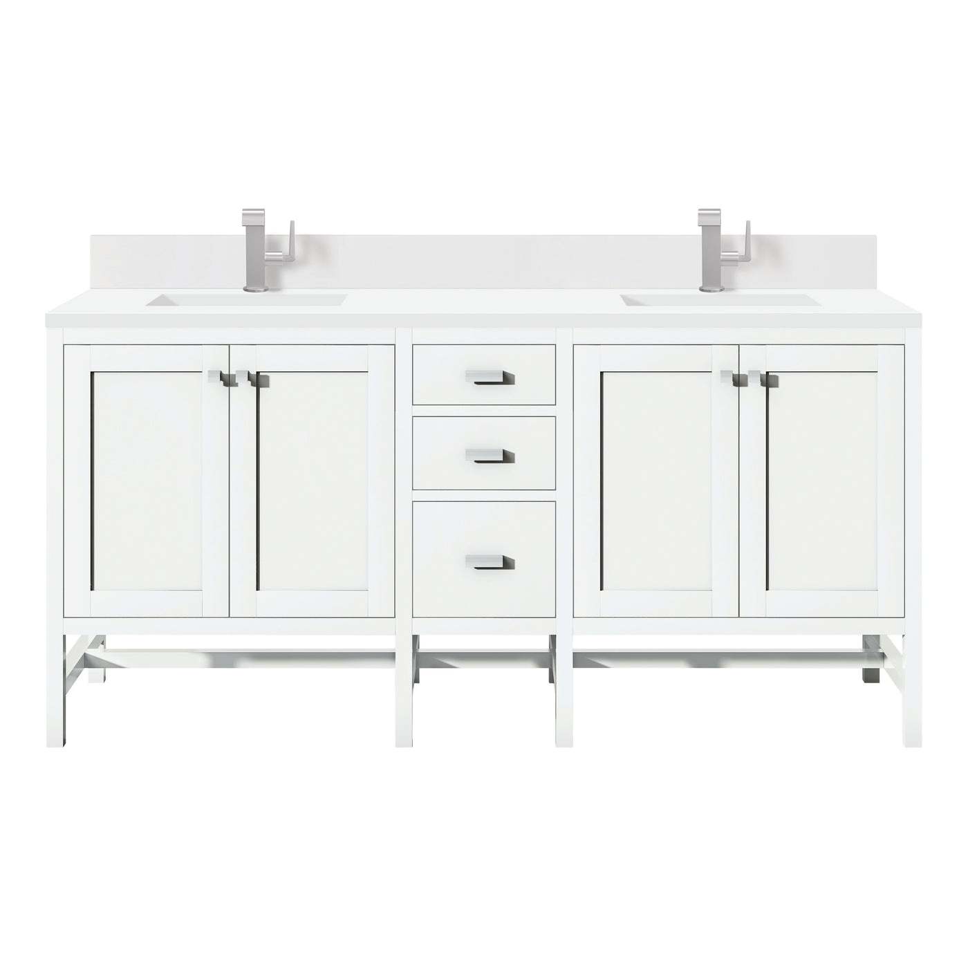 James Martin Addison 72" Double Bathroom Vanity, Glossy White, view 20