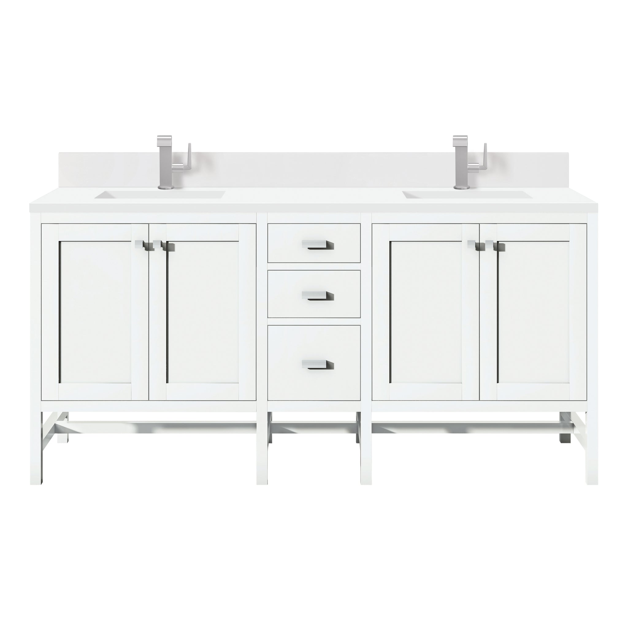 James Martin Addison 72" Double Bathroom Vanity, Glossy White, view 20