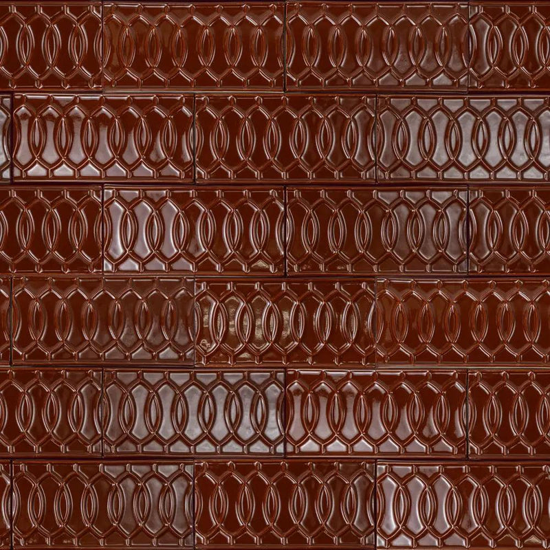 Vino Glossy Vienna Ceramic Accent Tiles 4x8 by Stonetiledepot