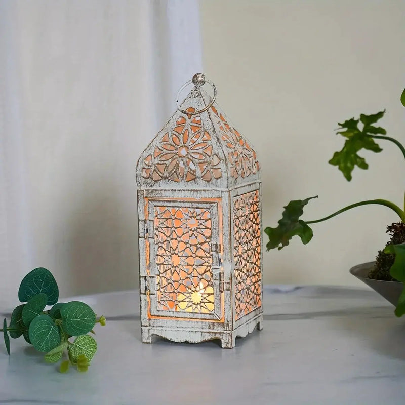 Vintage Moroccan Iron Candle Holder Set by House Of Avana