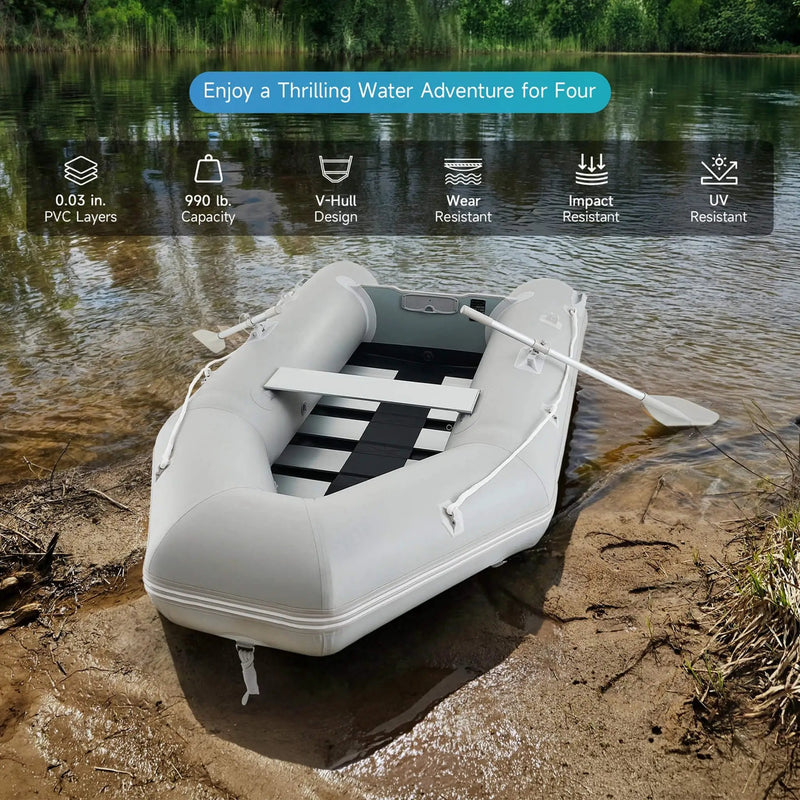 Virtue US 10FT 4-Person Heavy-Duty Inflatable Dinghy Transom Sport Tender Boat (SAK98153) by SAKSBY WHOLESALE