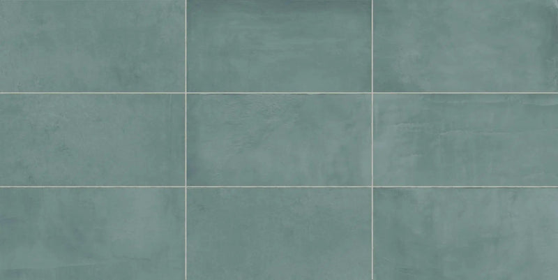 Vision Color Jade Green Anti-Slip Resin Look Porcelain Tiles 12x24 by landmarkceramics