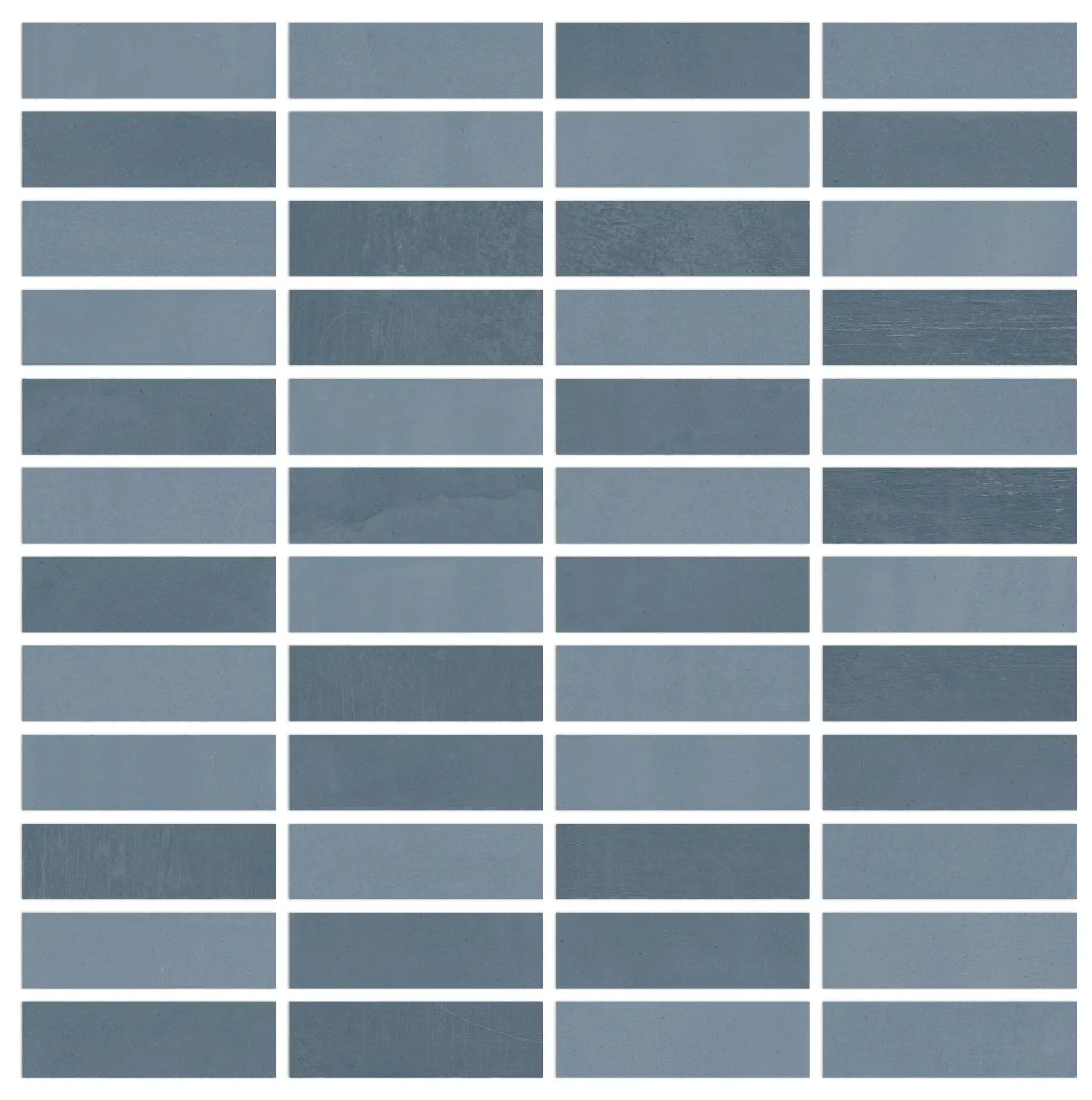 Vision Color Mix Blue Anti-Slip Mosaic H Porcelain Mosaics 12x12 by landmarkceramics