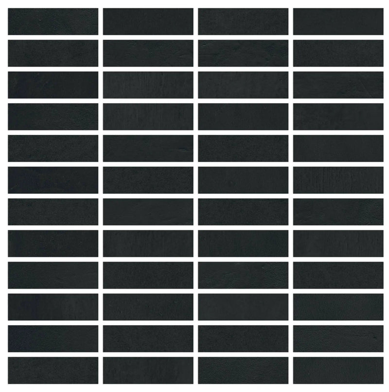 Vision Color Star Black Anti-Slip Bullnose Resin Look Porcelain Moldings 3x24 by landmarkceramics