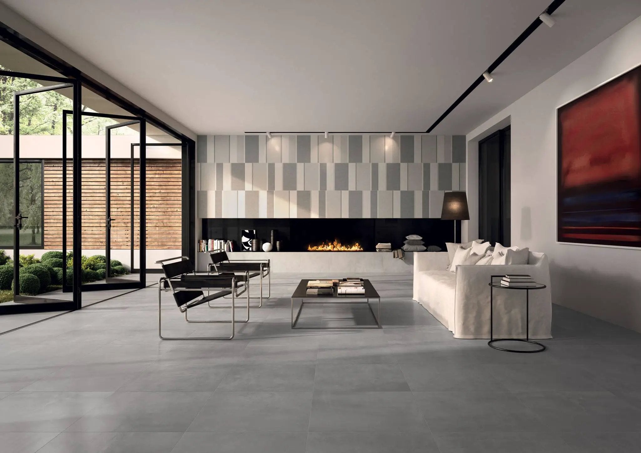 Vision Dw Concrete Anti-Slip Resin Look Porcelain Tiles 24x24 by landmarkceramics