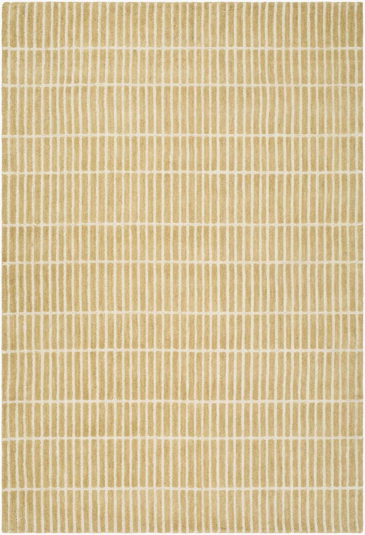 Finial Yellow Wool Area Rug