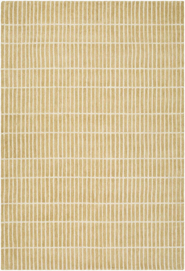 Finial Yellow Wool Area Rug