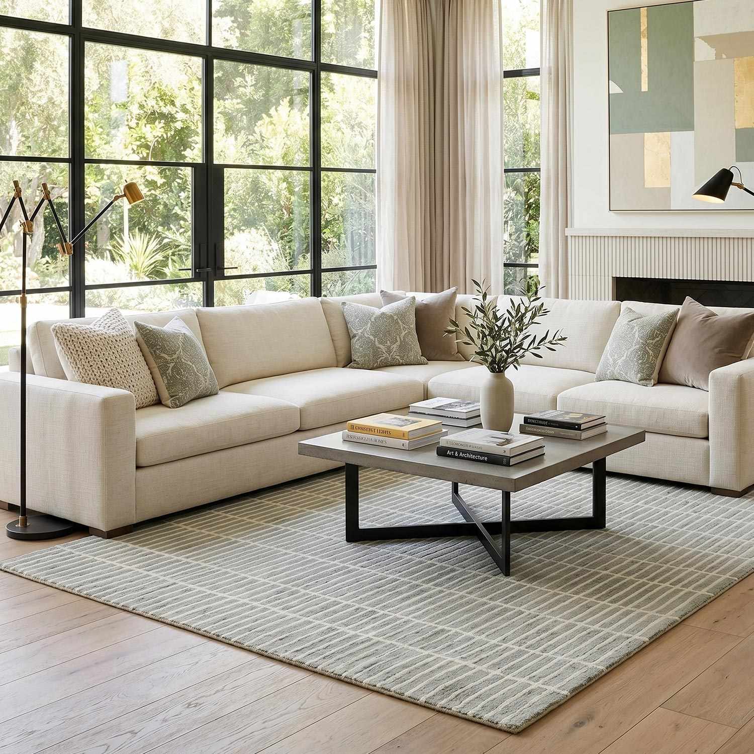Finial Sage Wool Area Rug by Boutique Rugs