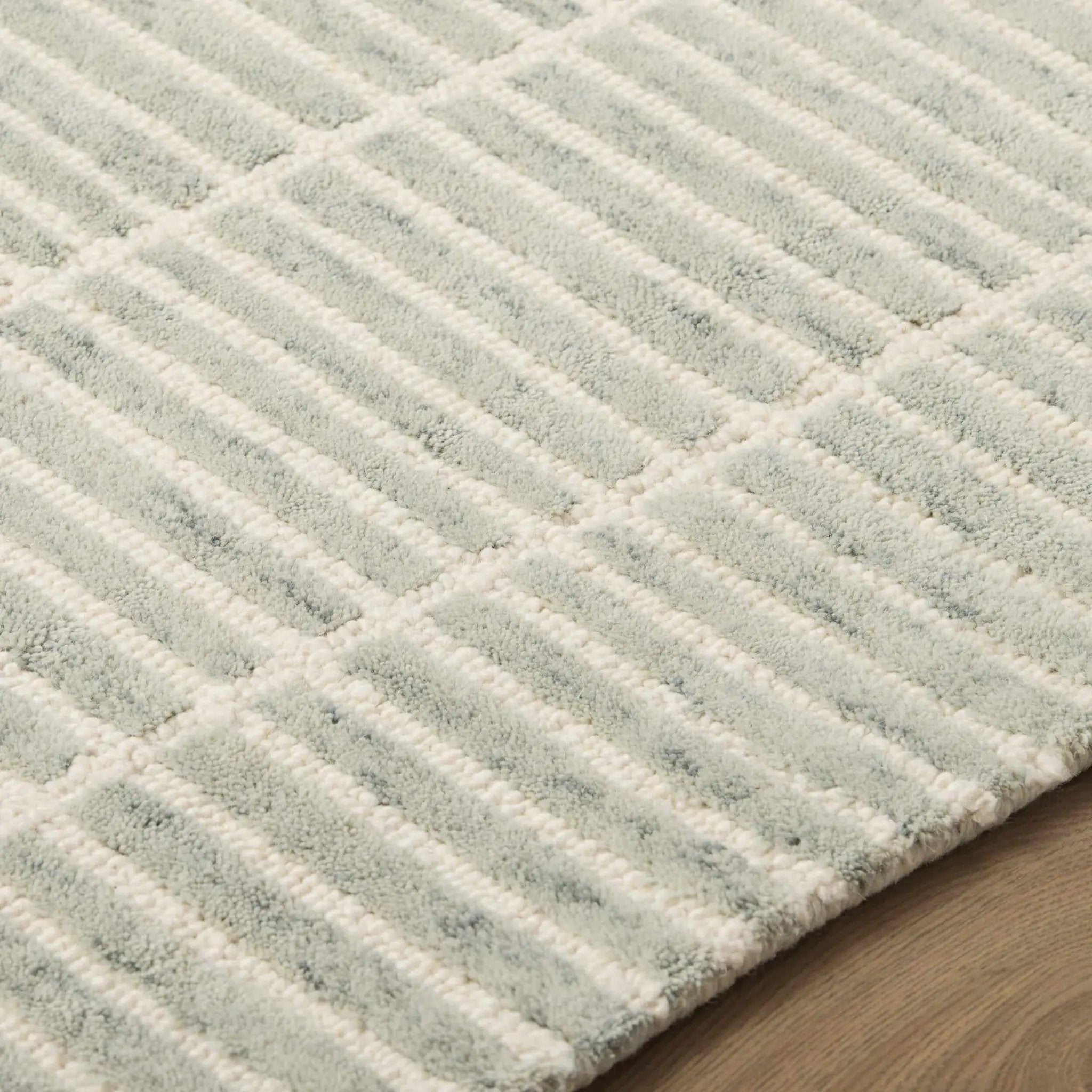 Finial Sage Wool Area Rug by Boutique Rugs